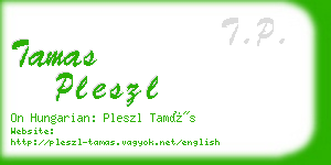 tamas pleszl business card